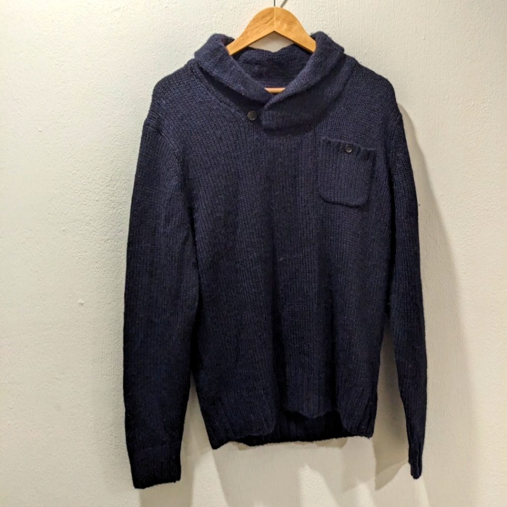 Bonobos wool blend shawl collar sweater, size M
